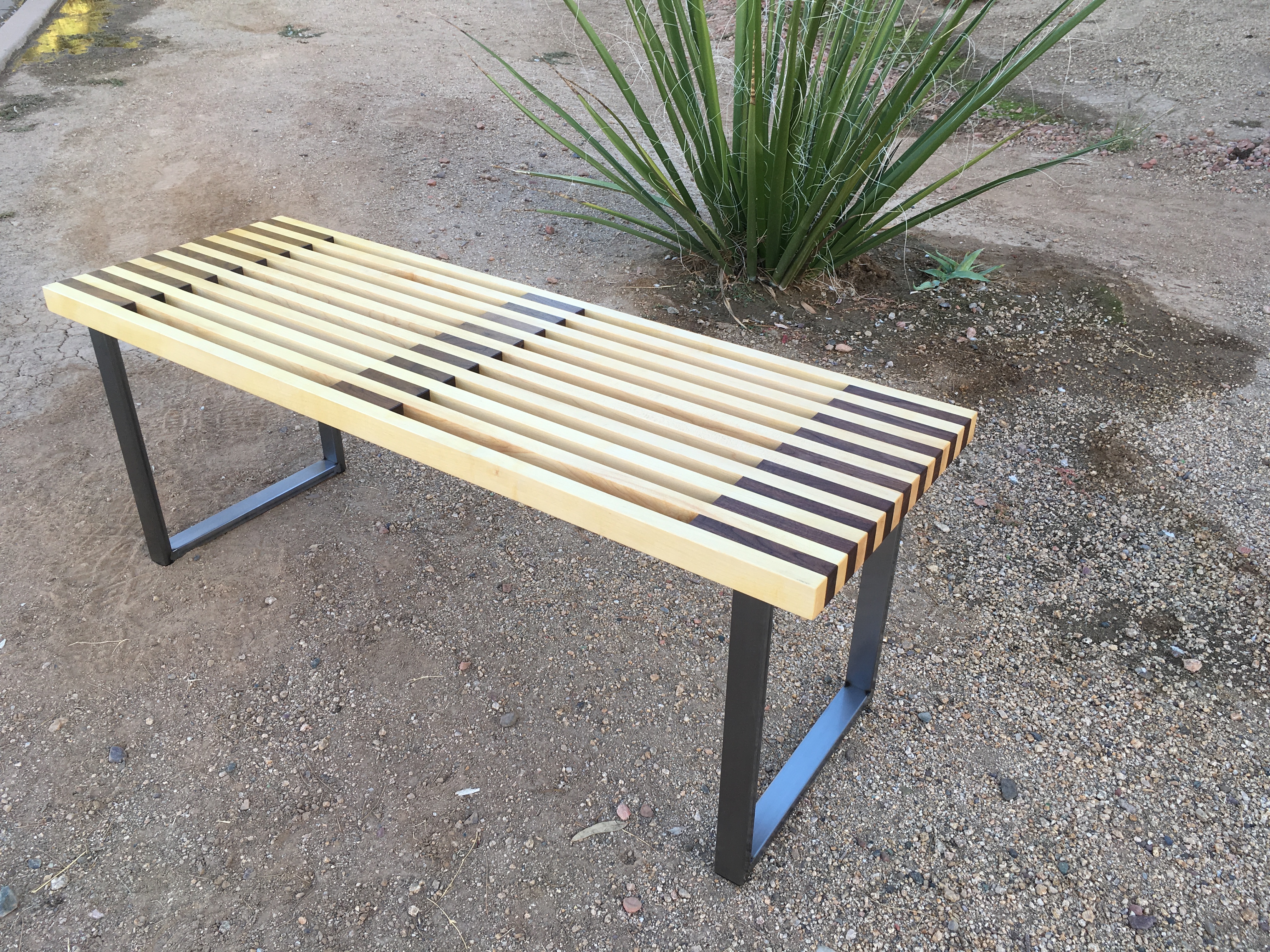 Maple/Walnut Kaci Bench